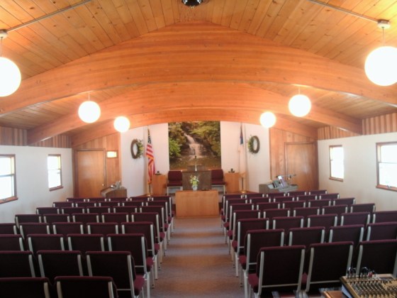 Interior of Golden Hills Baptist Church of Lead